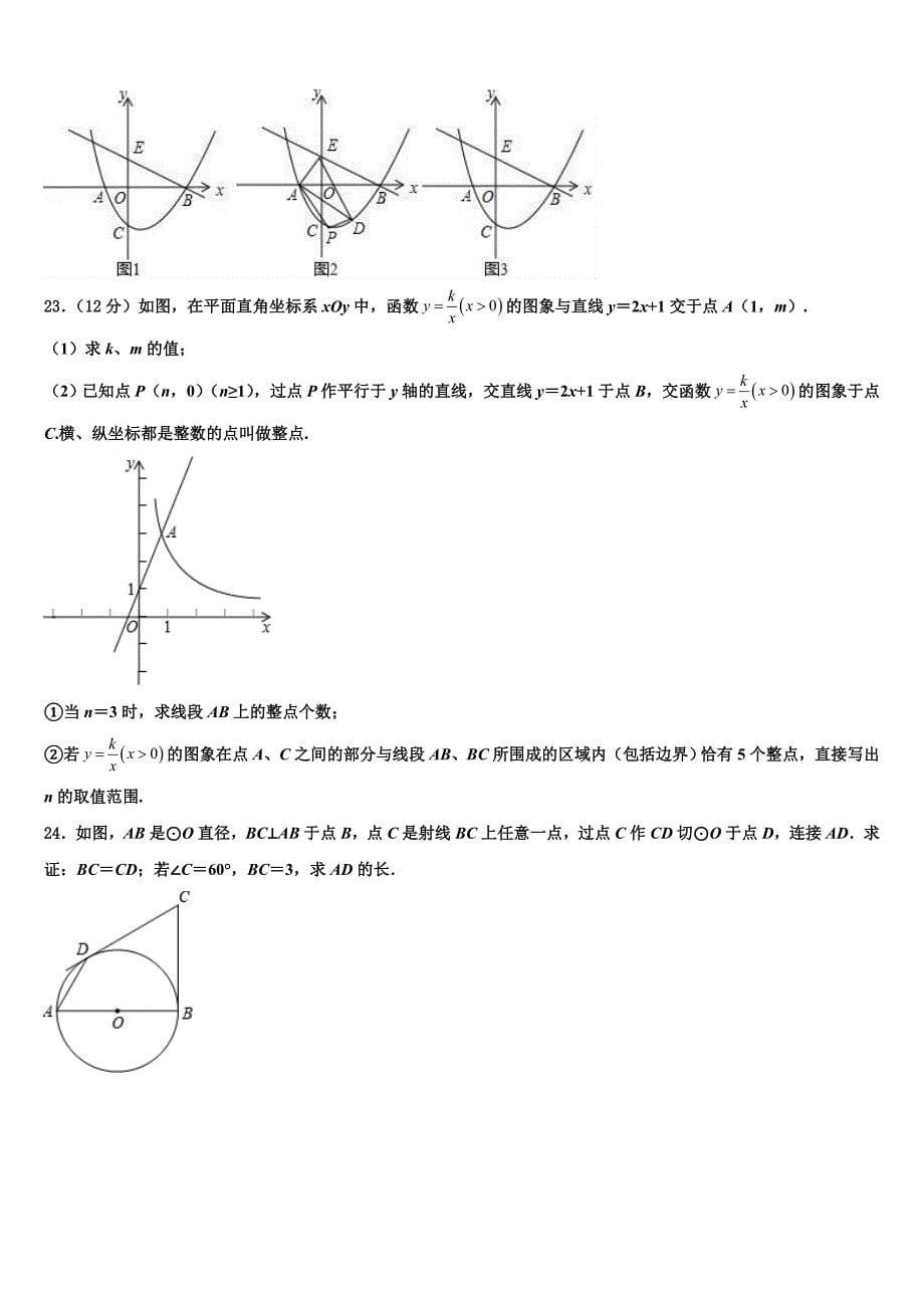 江苏省盐城市亭湖区市级名校2023年中考数学适应性模拟试题(含解析）.doc_第5页