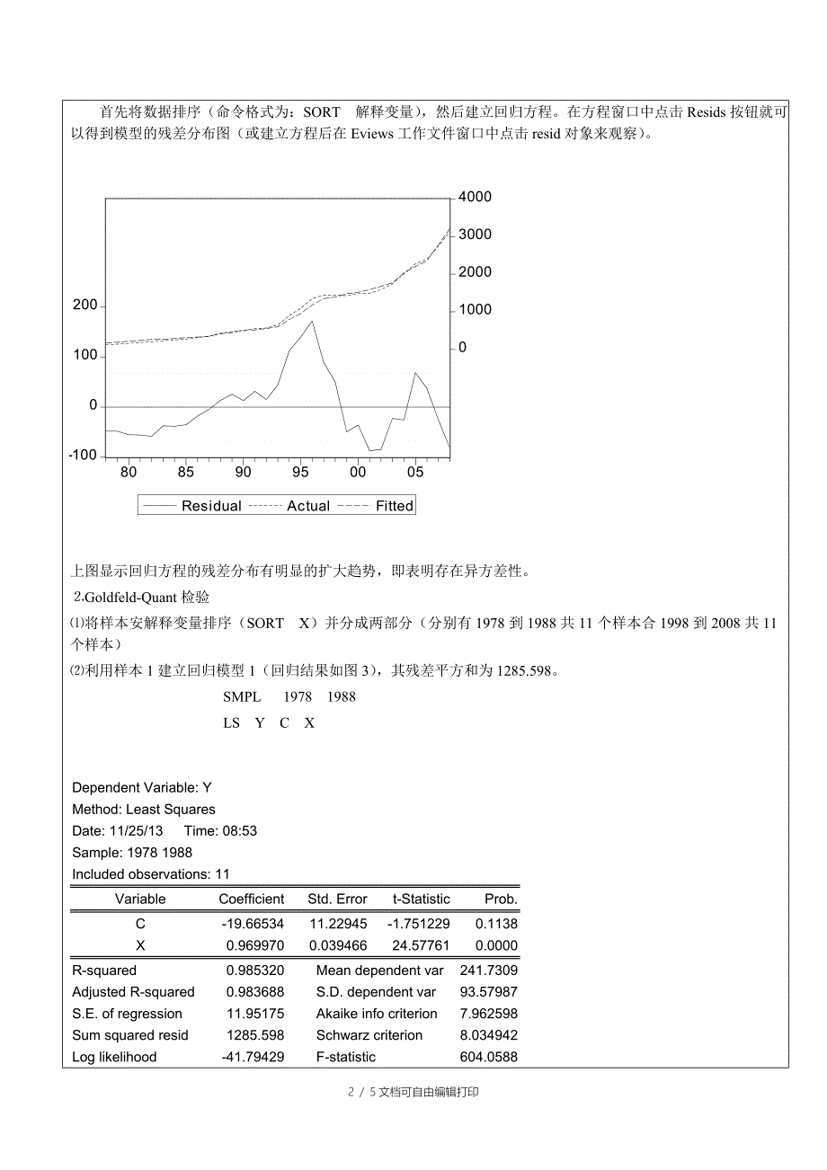 计量经济学上机实验报告异方差性_第2页