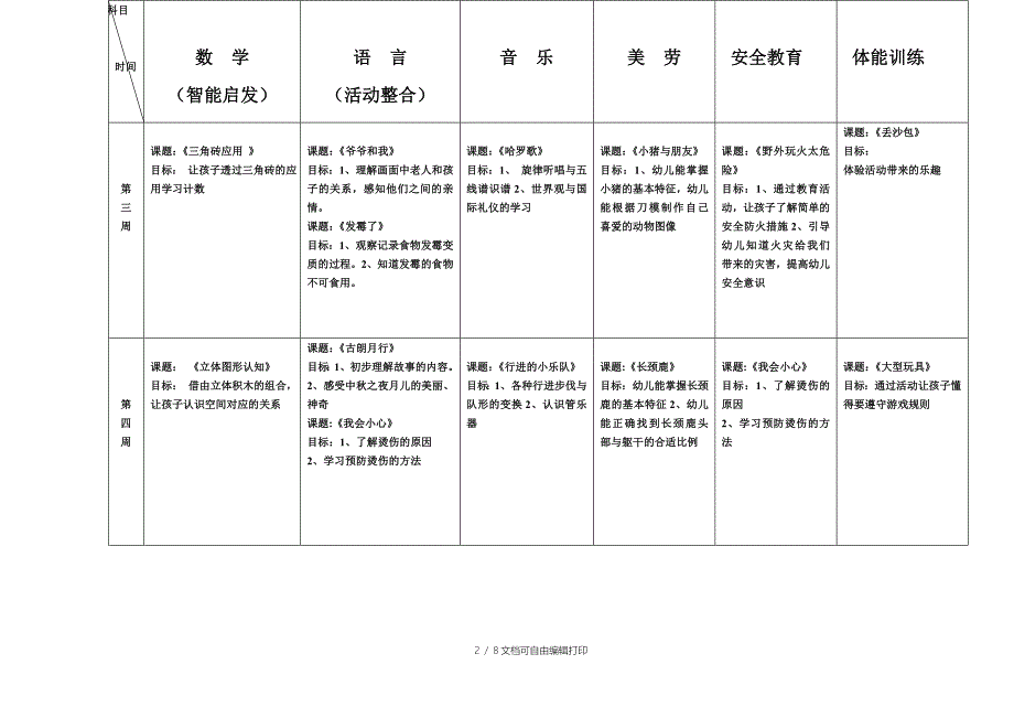 大班上学期中文教学计划_第2页