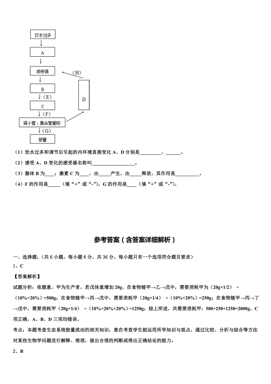 北京丰台区北京第十二中学2022年生物高二下期末学业水平测试试题(含解析).doc_第4页