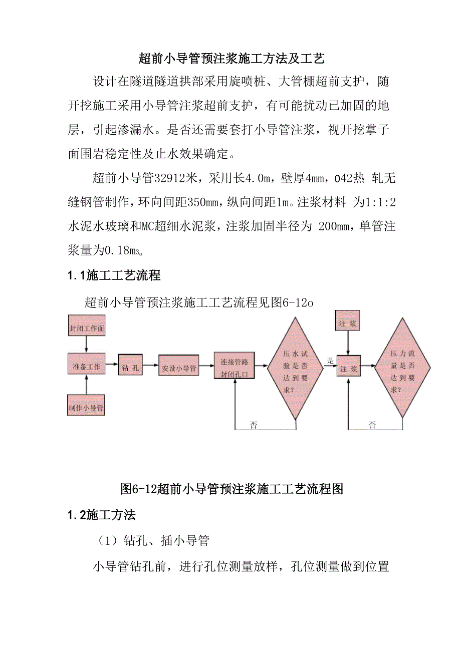 超前小导管预注浆施工方法及工艺_第1页