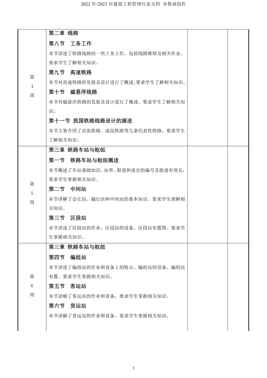 铁路运输设备学期总导学_第3页