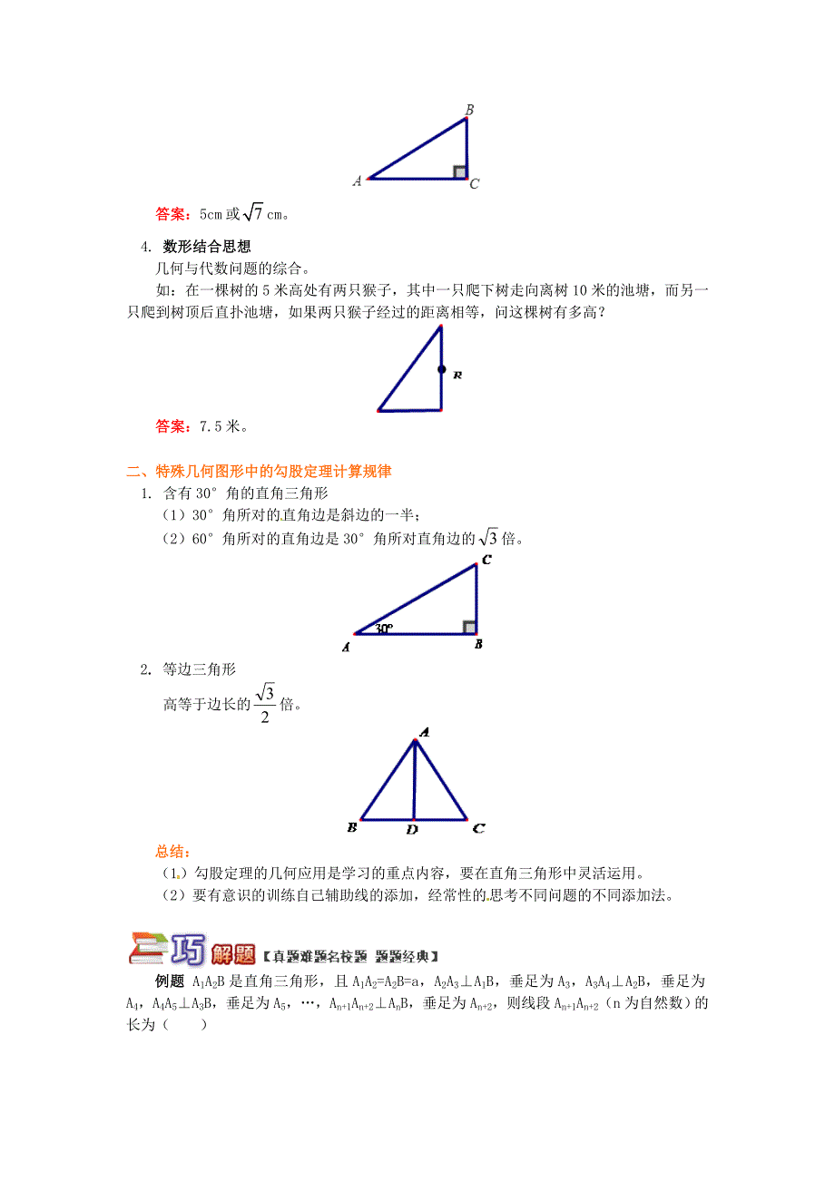 最新 【青岛版】八年级数学下册专题讲练：巧用勾股定理解决几何问题试题_第2页