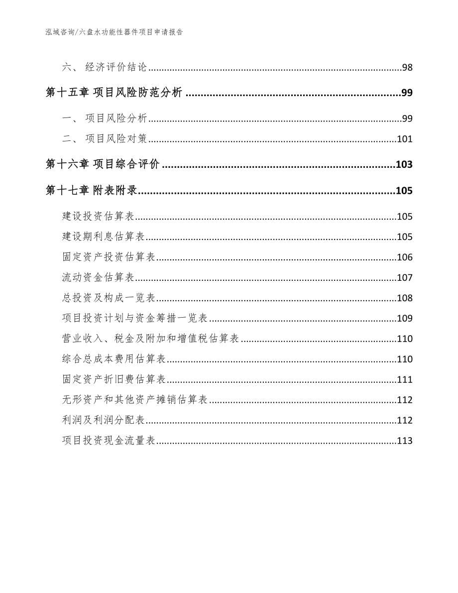 六盘水功能性器件项目申请报告_范文_第5页