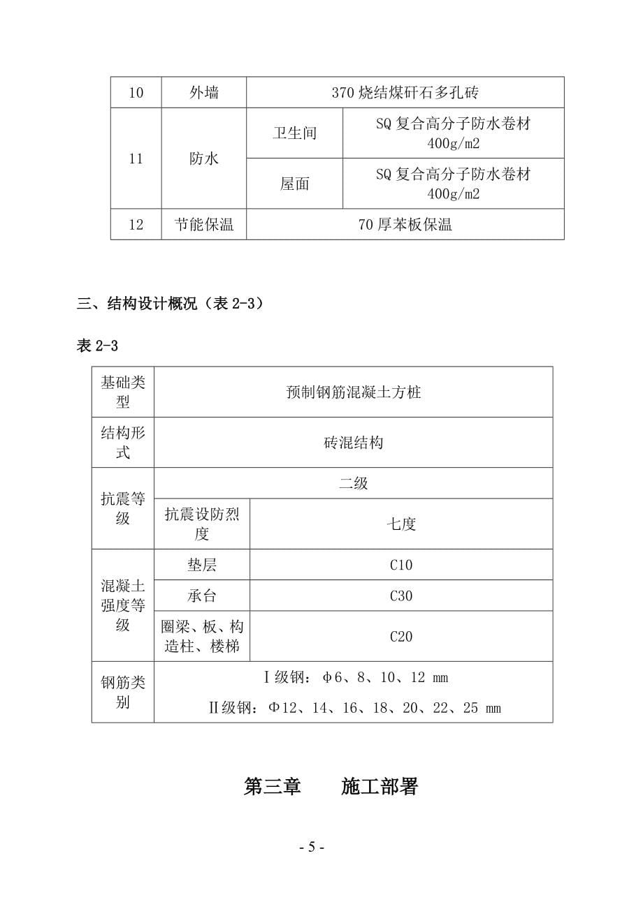 龙嘉小镇施分工组织设计砖混_第5页