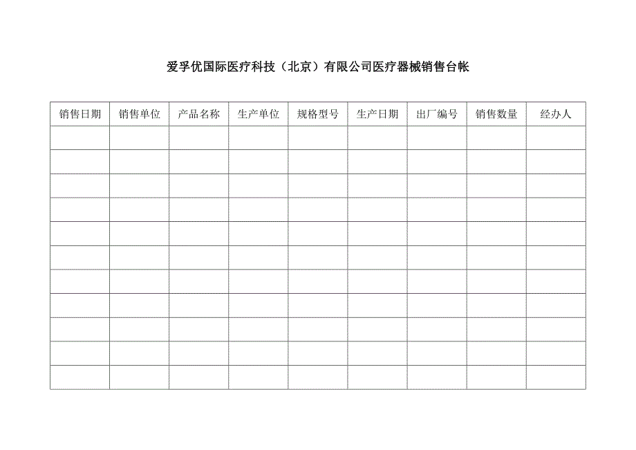 办理医疗许可证企业应建立的记录表_第2页