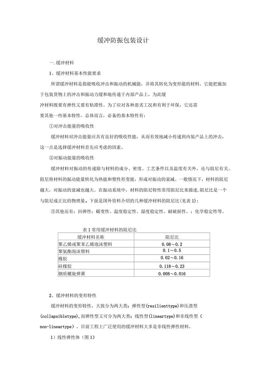 缓冲防振包装设计_第1页