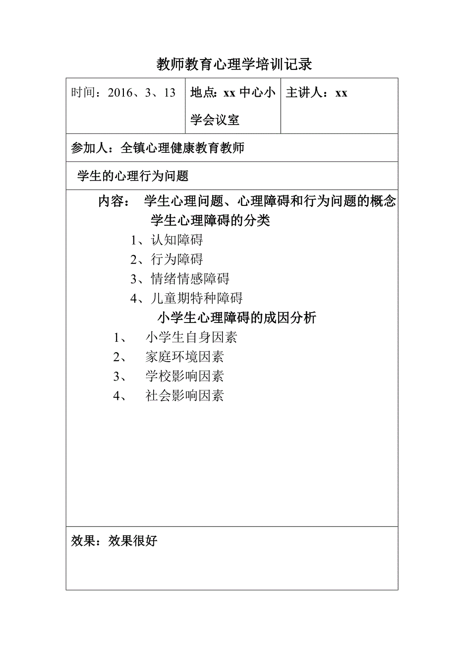 中小学心理健康教育培训记录_第2页