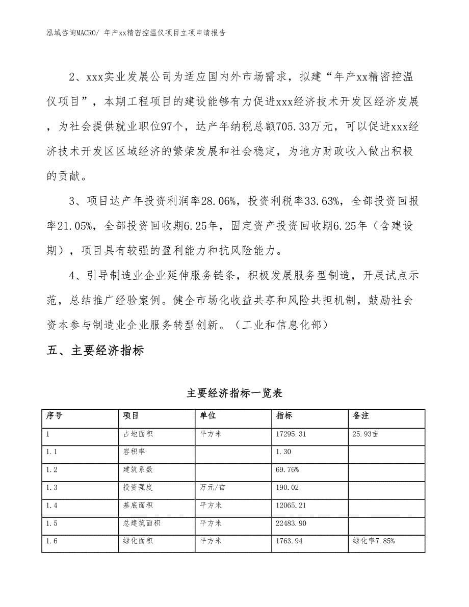 年产xx精密控温仪项目立项申请报告_第5页