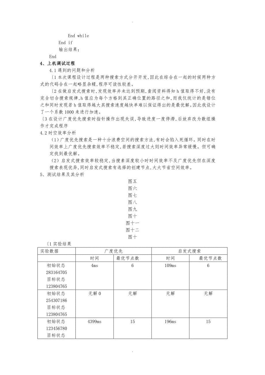 八数码问题课程设计报告150409曹志_第5页