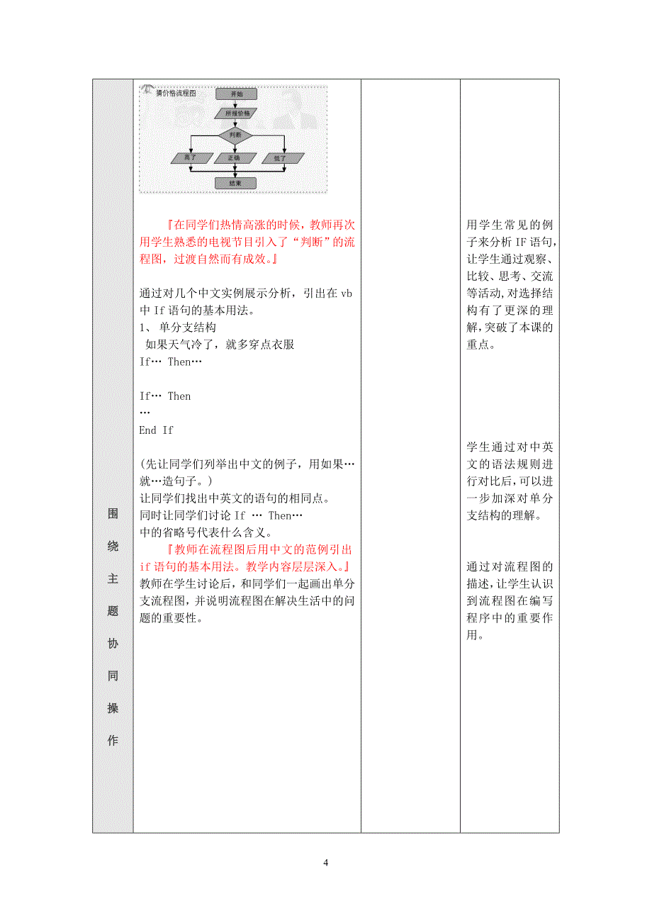 高中信息技术 算法与程序设计-选择结构教案 教科版.doc_第4页