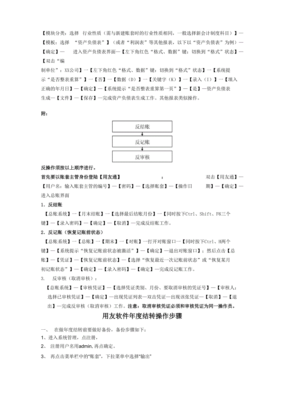 用友通精算普及版财务模块操作流程_第4页