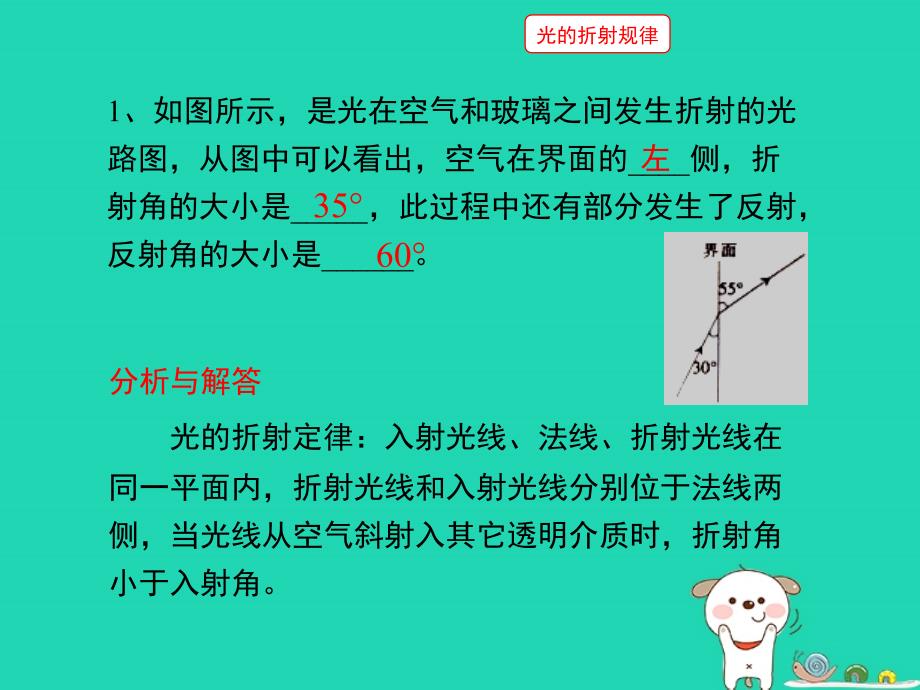 八年级物理上册3.4探究光的折射规律随堂练习课件新版粤教沪版_第2页