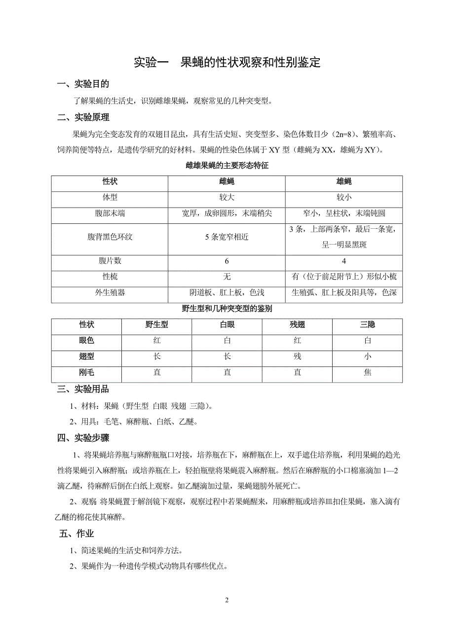 实验二果蝇唾腺染色体标本的制备与观察_第3页