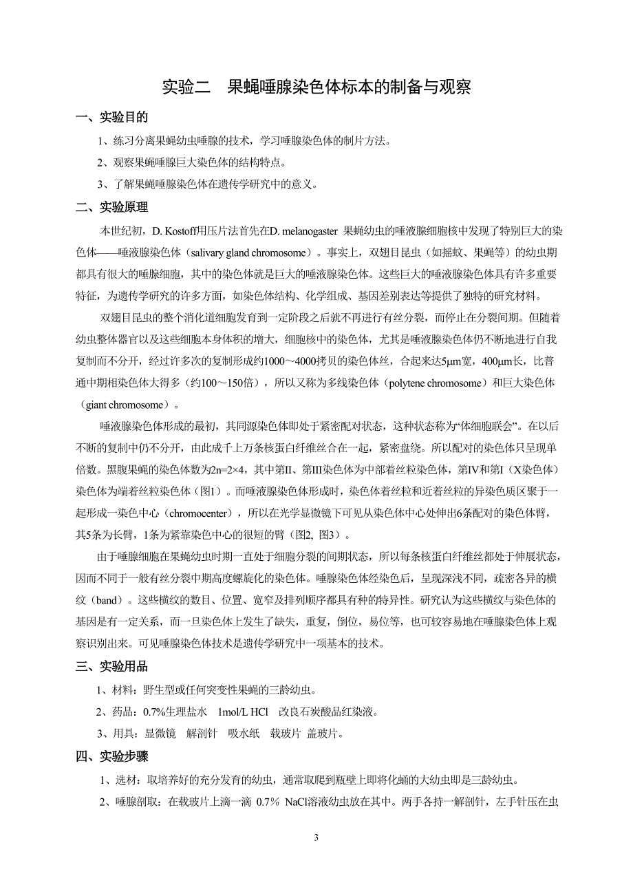 实验二果蝇唾腺染色体标本的制备与观察_第4页