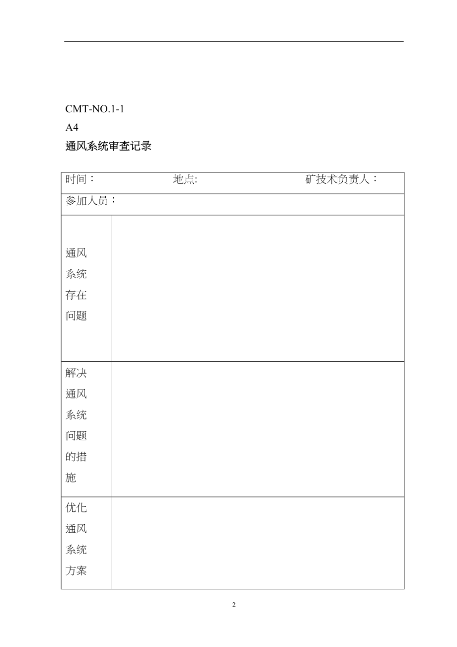 山西一通三防安全质量标准化执行表格_第2页