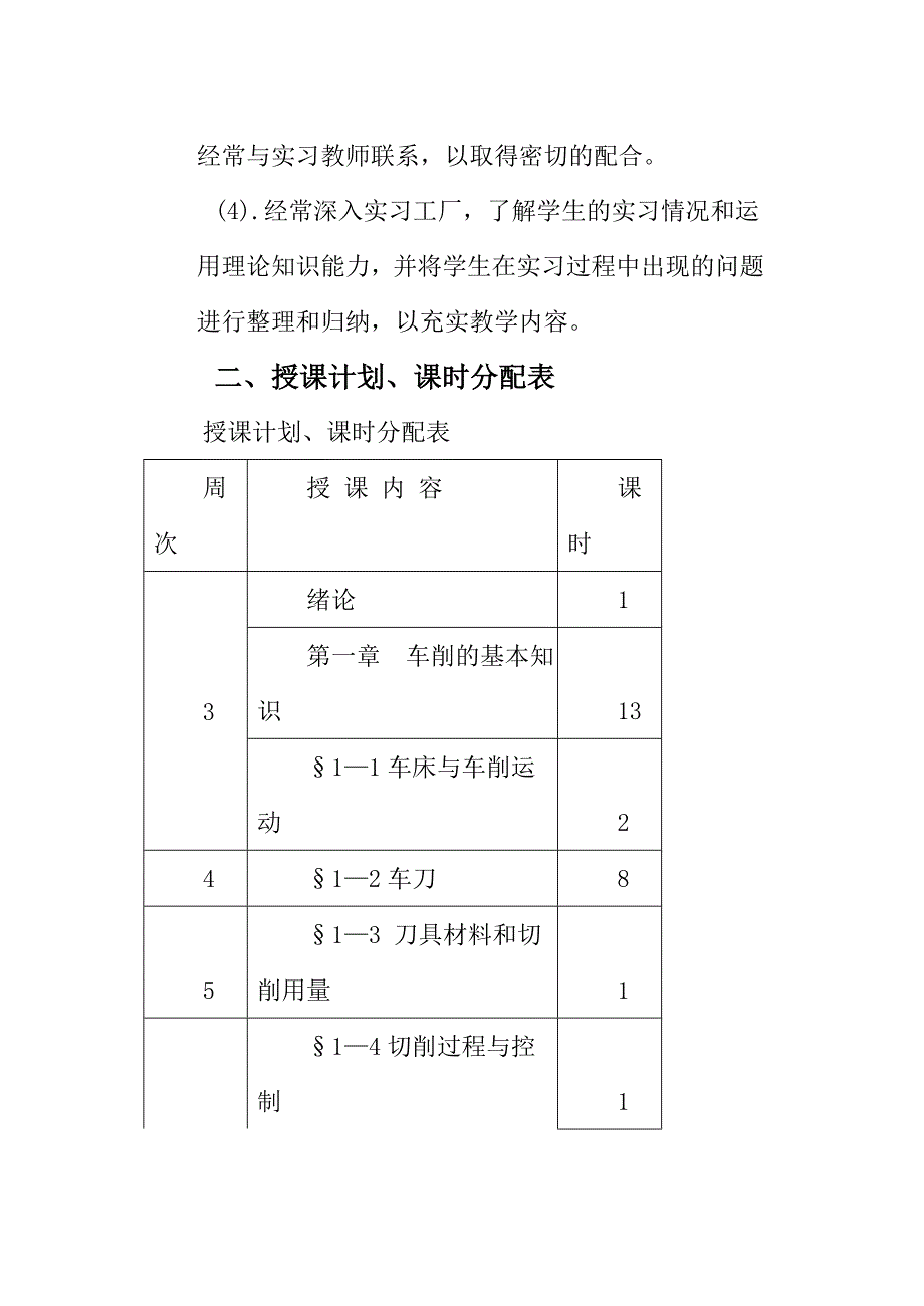 车工工艺学教学大纲_第4页