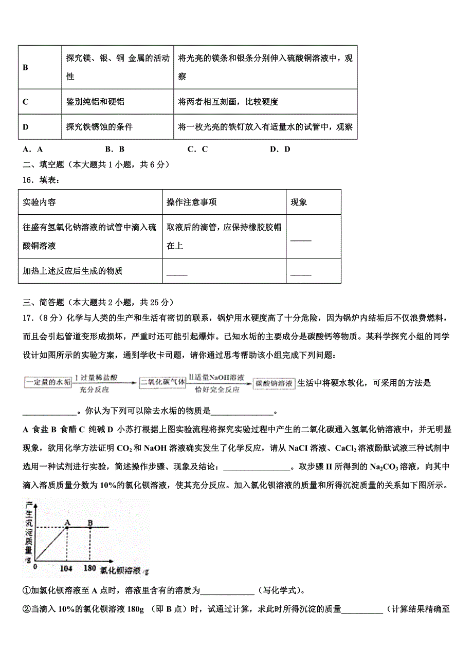 重庆市渝中区名校2023年中考考前最后一卷化学试卷（含解析）.doc_第4页