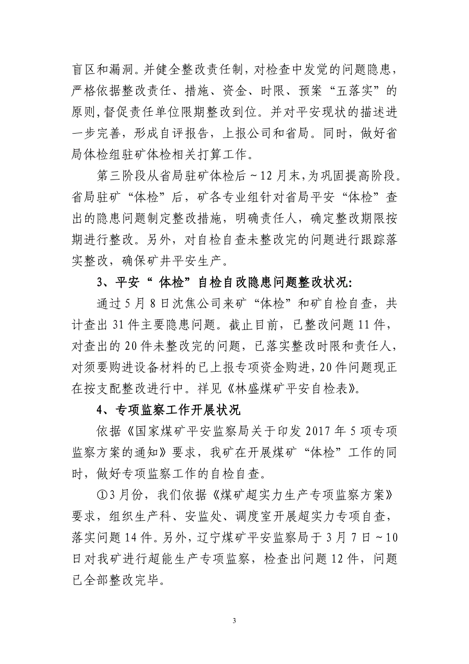 林盛煤矿安全“体检”工作汇报材料_第3页