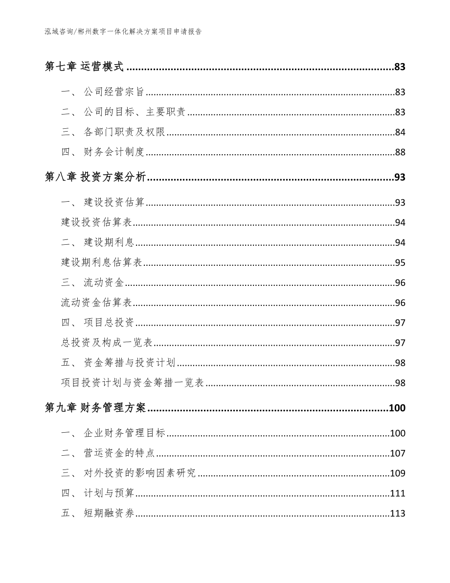 郴州数字一体化解决方案项目申请报告范文参考_第3页