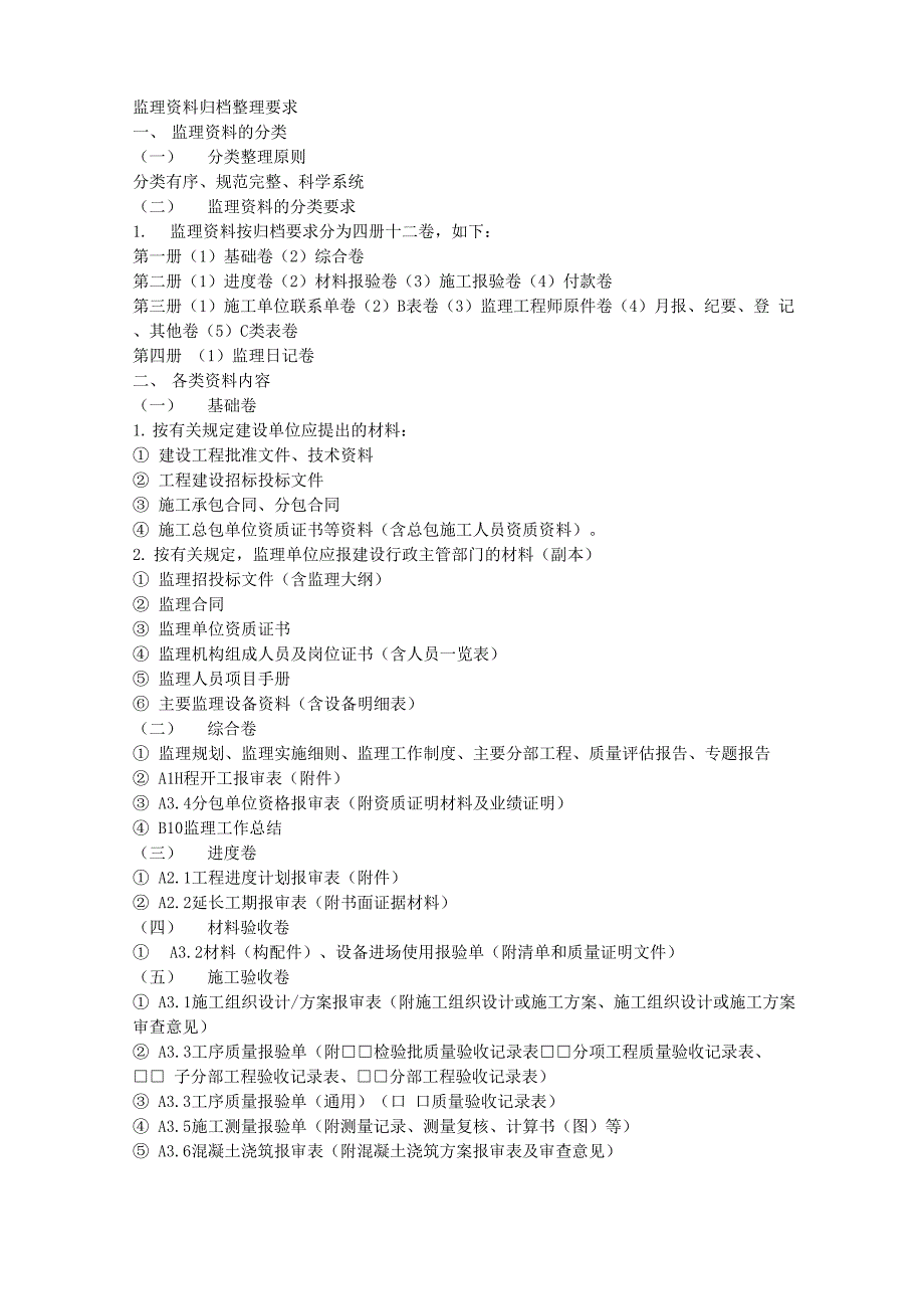 监理归档要求_第1页