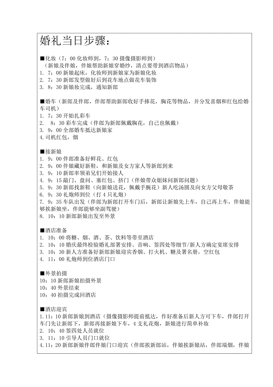 全婚礼作业流程准备安排表.doc_第3页