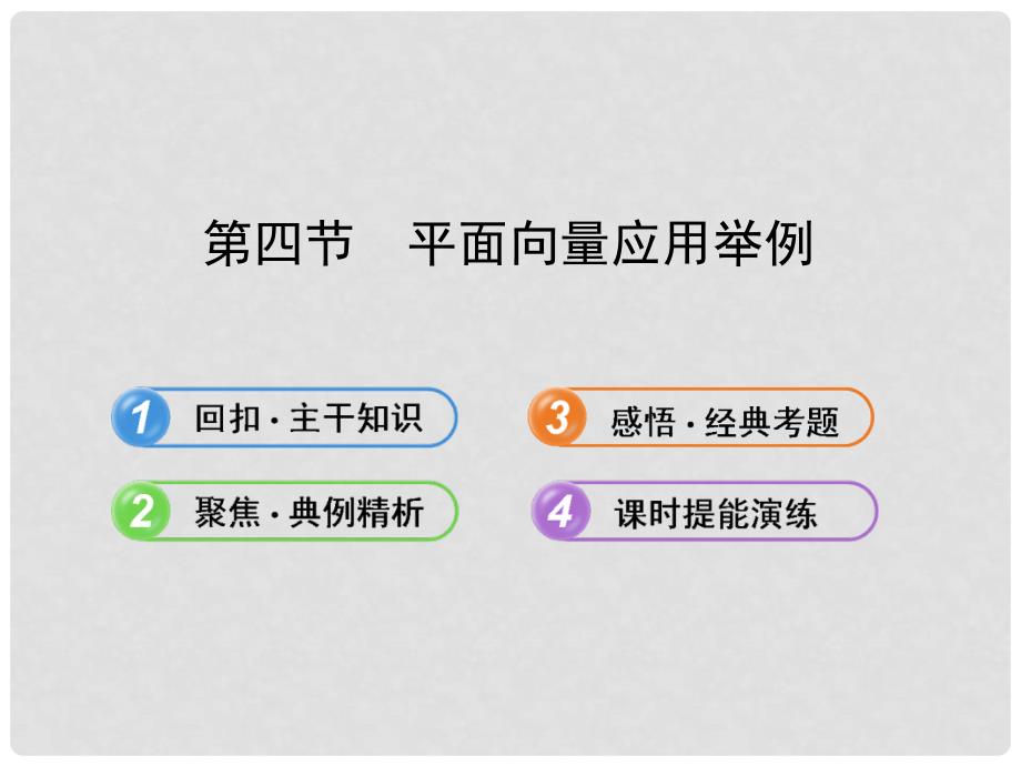 高考数学 4.4 平面向量应用举例课件 文 新人教A版_第1页