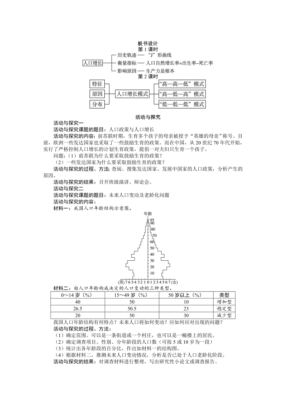 【湘教版】地理必修二：1.1人口增长模式2示范教案_第4页