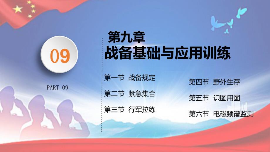 军事理论与技能训练教程-第九章-战备基础与应用训练ppt课件_第1页