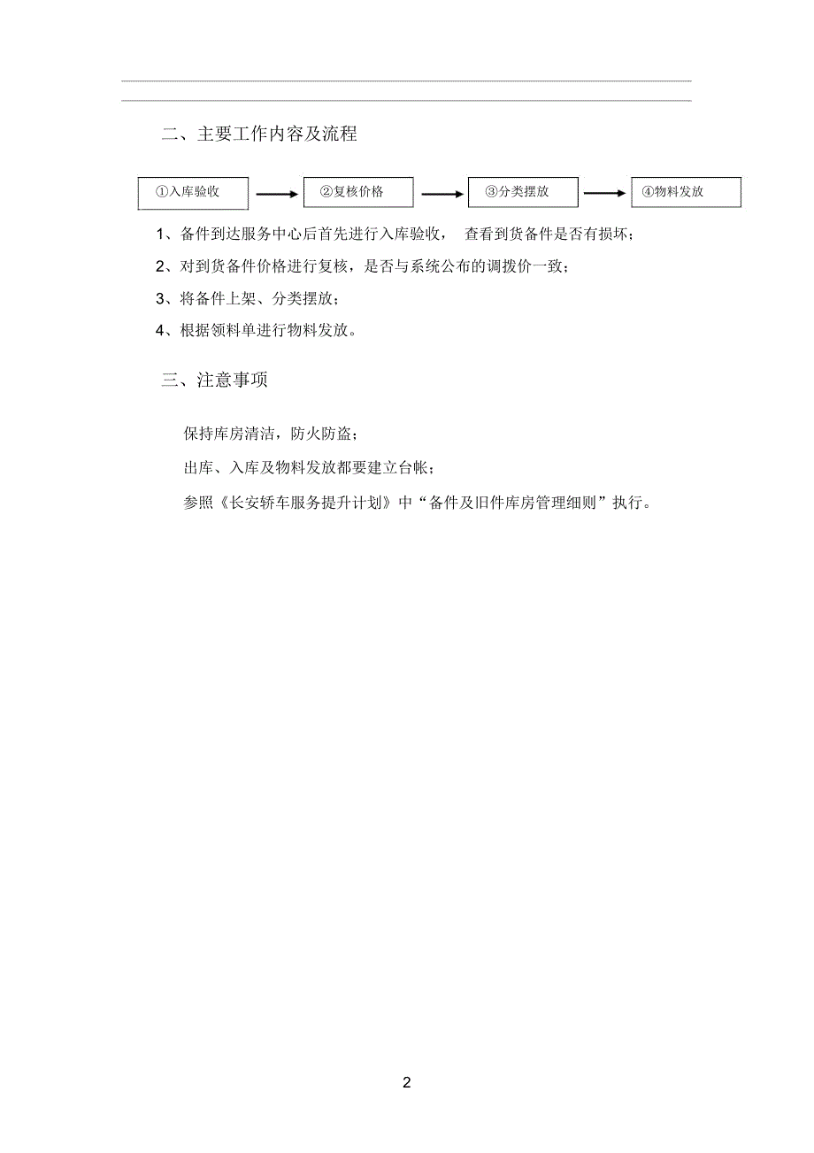 维修车间售后部备件库管员岗位职责手册_第2页