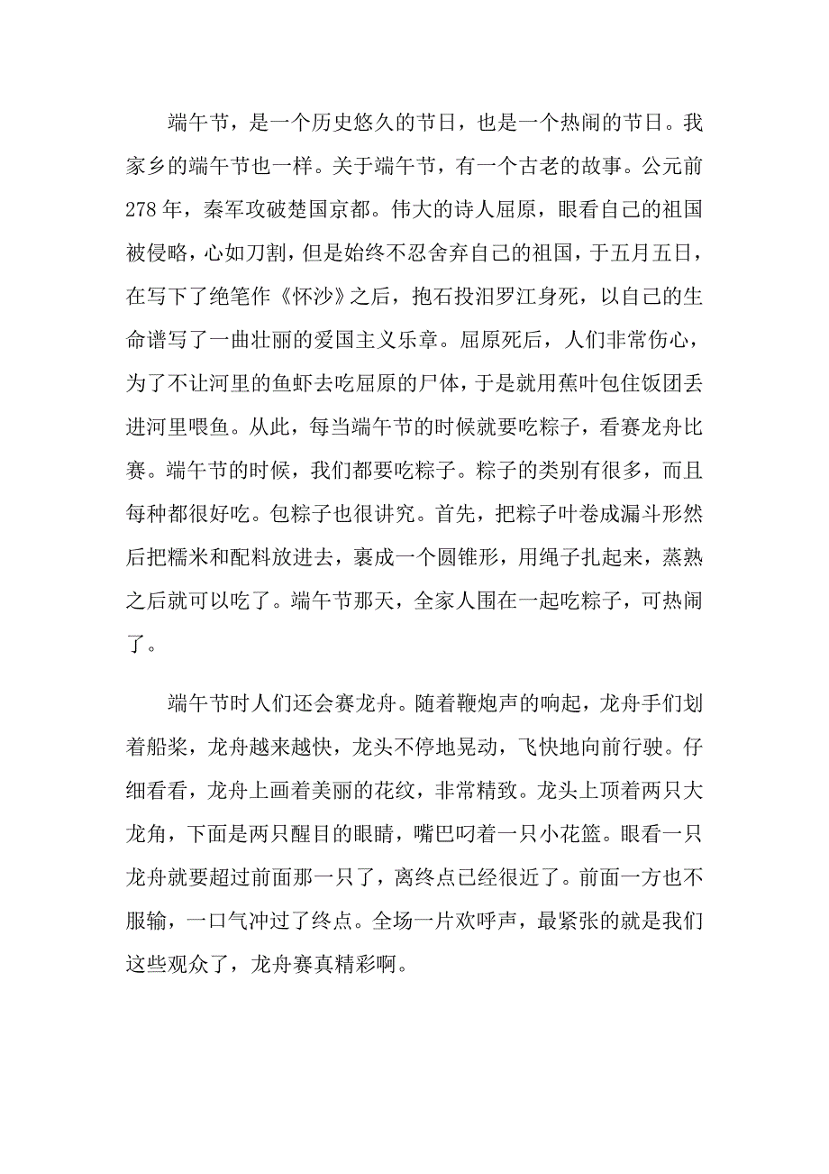 关于端午节的作文300字范文5篇_第2页