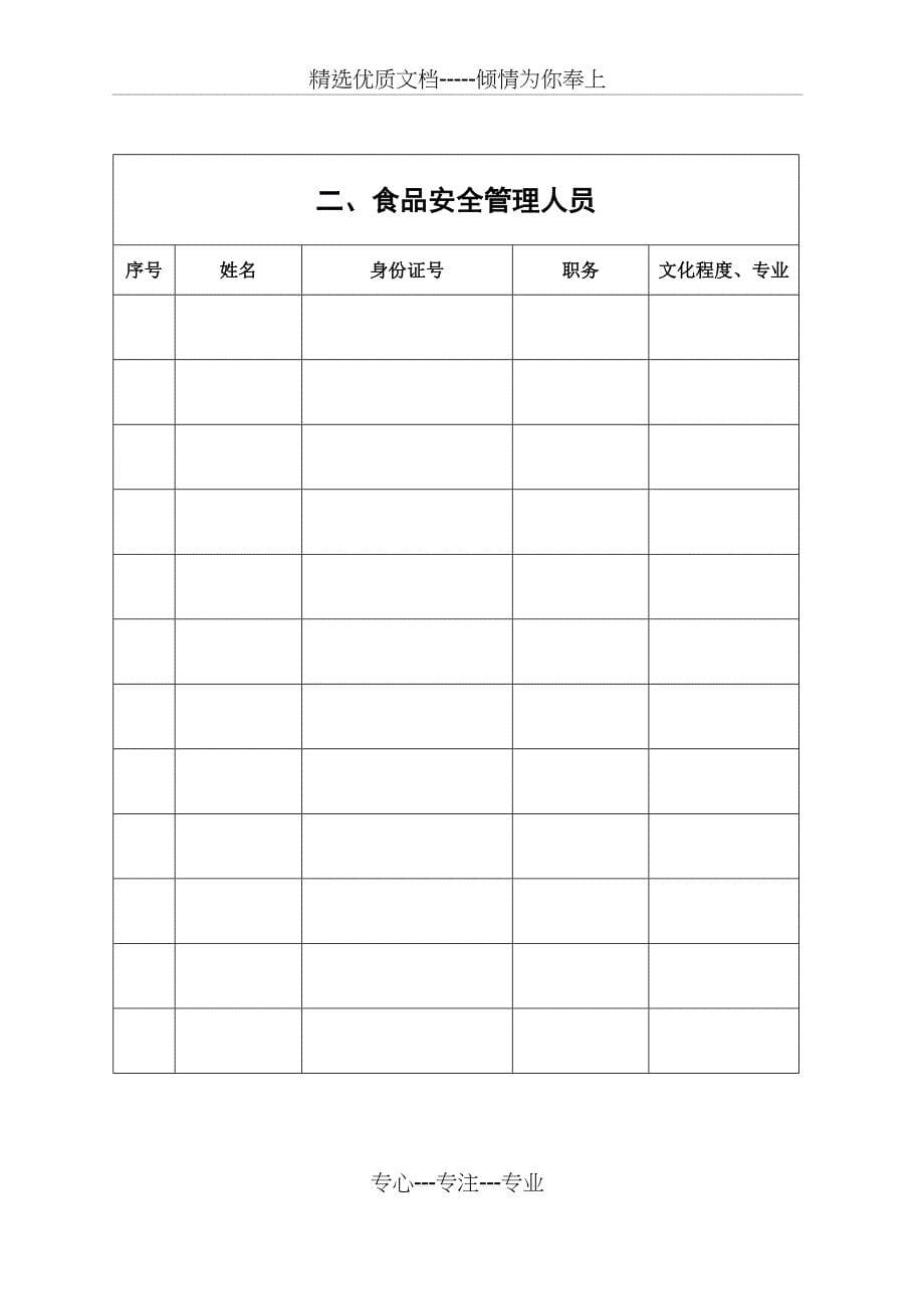 重庆食品生产加工小作坊登记申请书_第5页
