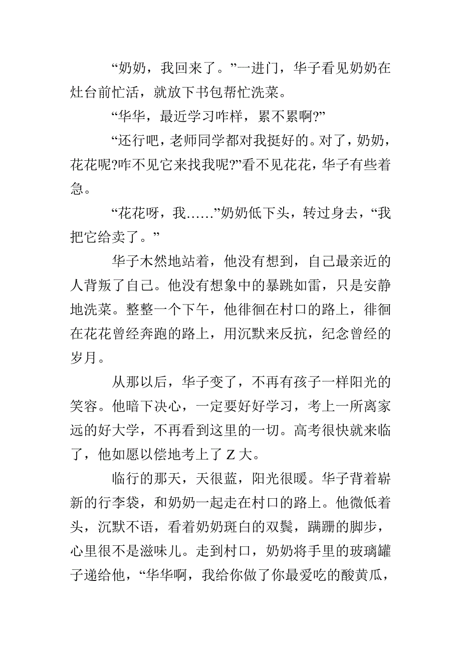 乡路 叙事作文1500字_第3页