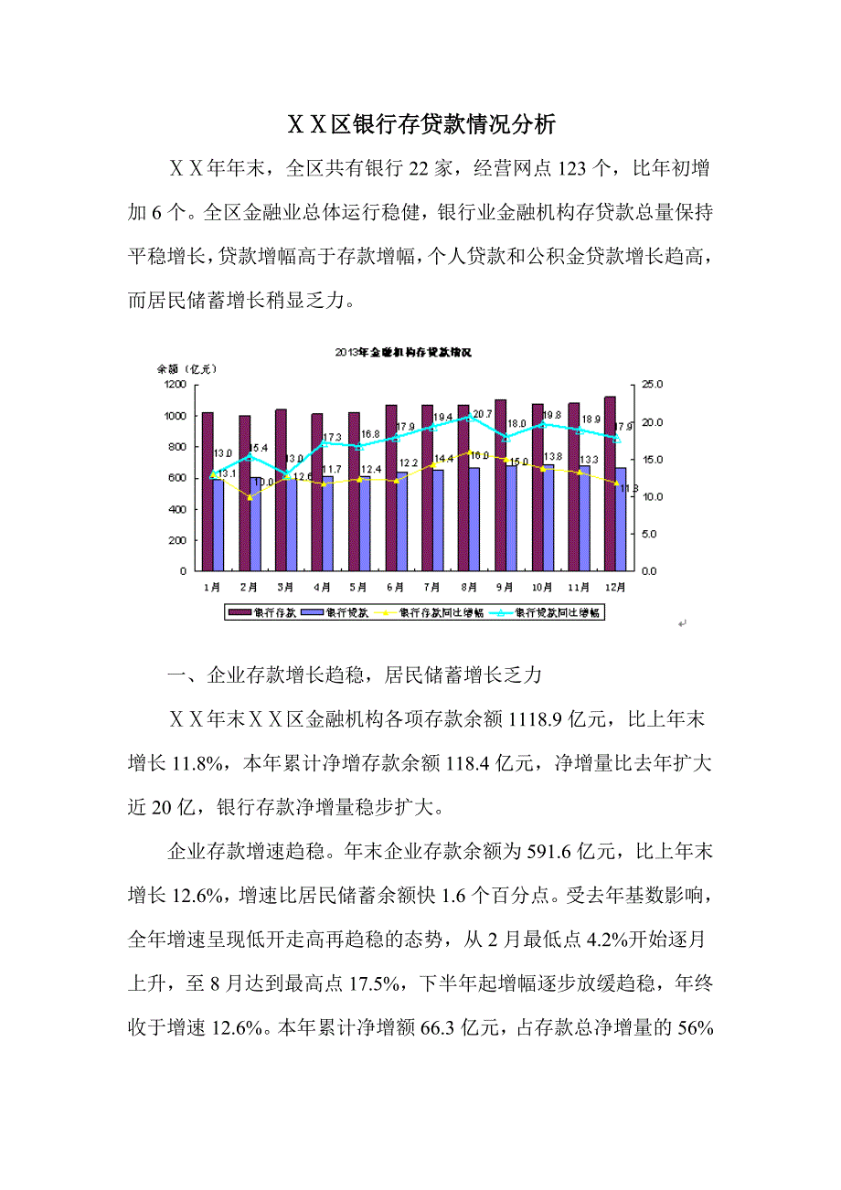 银行存贷款情况分析_第1页