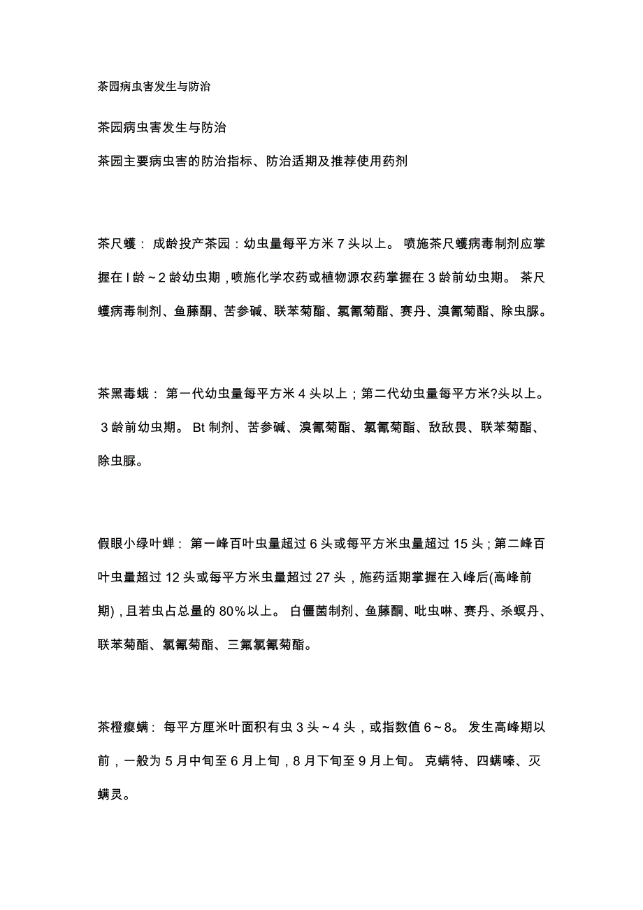 茶园病虫害发生与防治 (2).doc_第1页