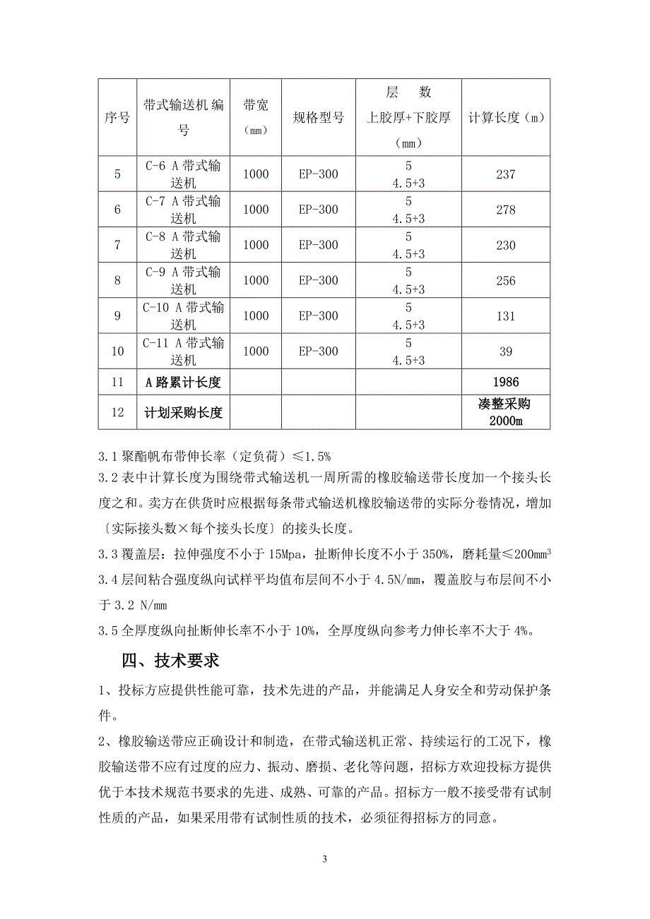 阻燃防撕裂橡胶输送带技术规范书_第3页