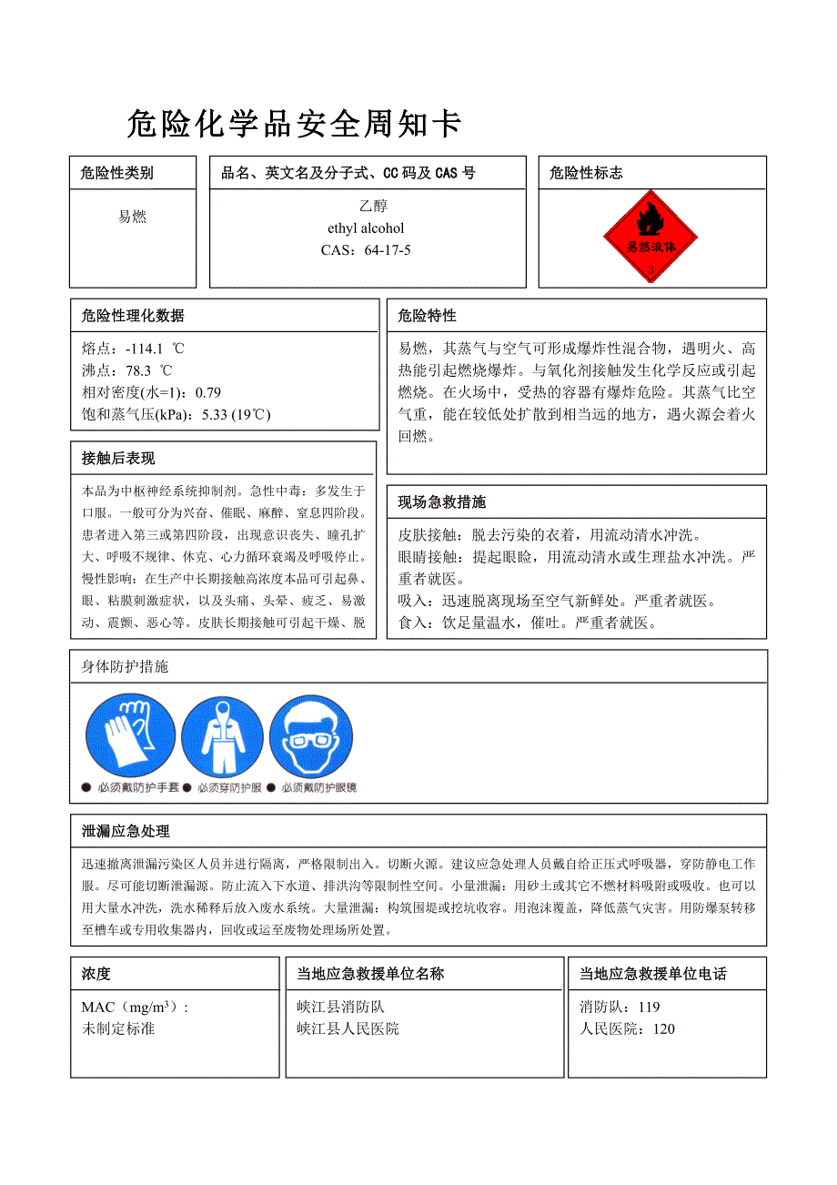 危险化学品安全周知卡_第2页