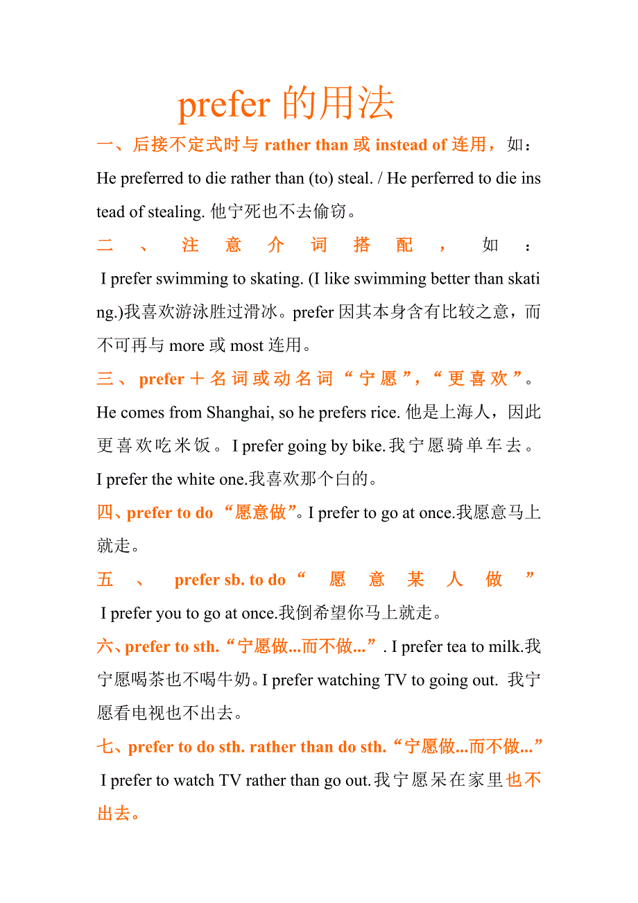 prefer的用法全_第1页