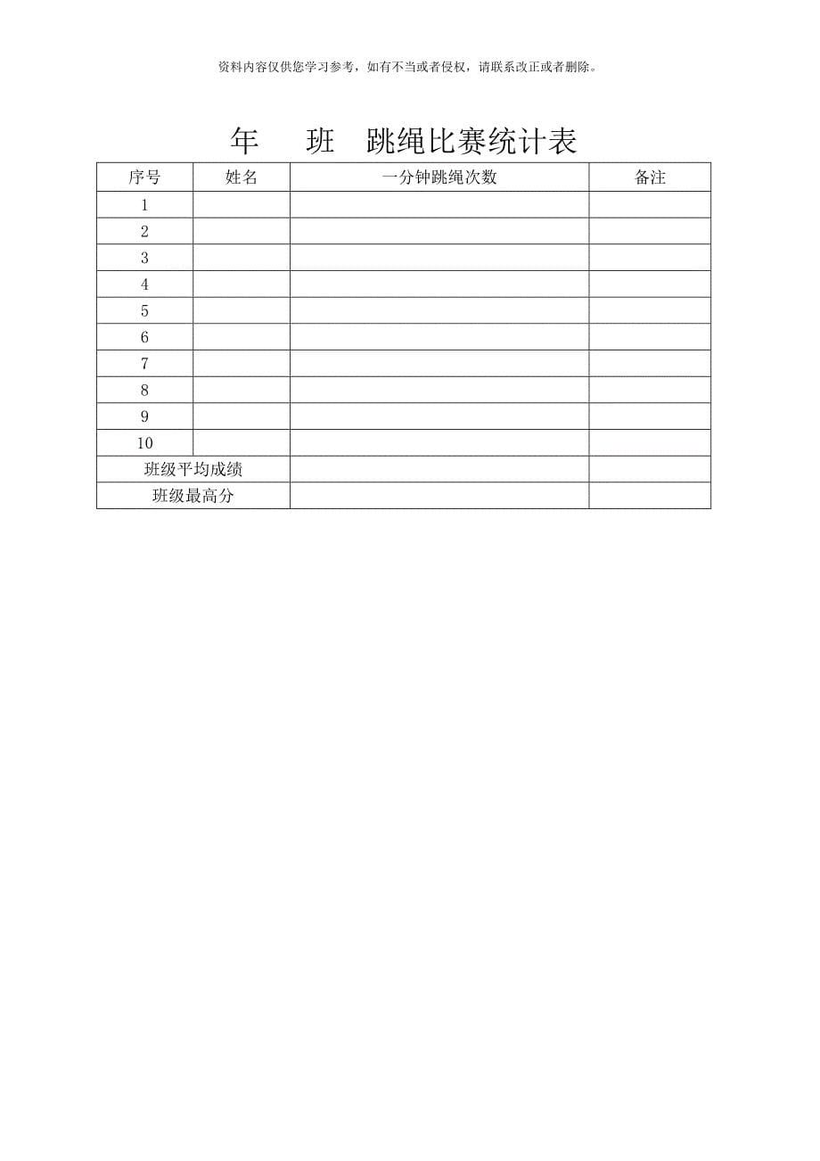 一分钟跳绳比赛活动方案样本_第5页