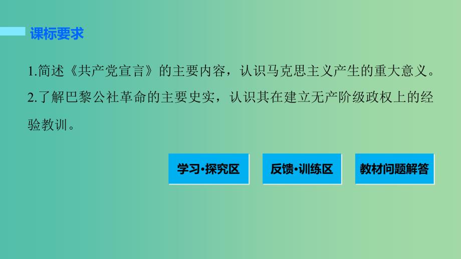 高中历史 第五单元 马克思主义的产生、发展与中国新民主主义革命 20 马克思主义的诞生课件 岳麓版必修1.ppt_第2页