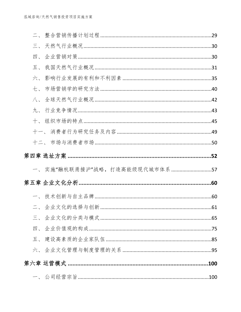 天然气销售投资项目实施方案（范文）_第3页