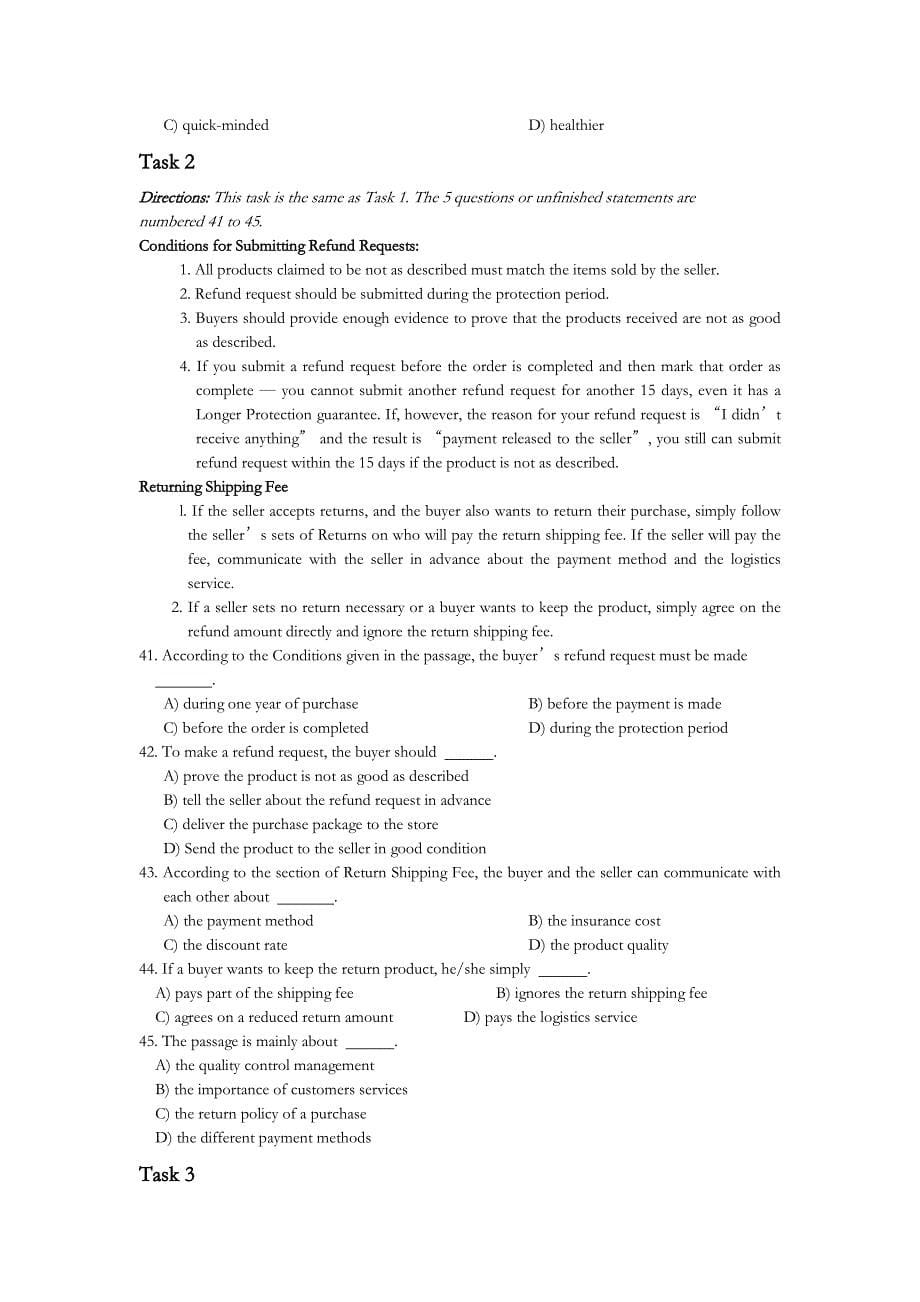 高等学校英语应用能力考试(A级)真题与答案解析_第5页