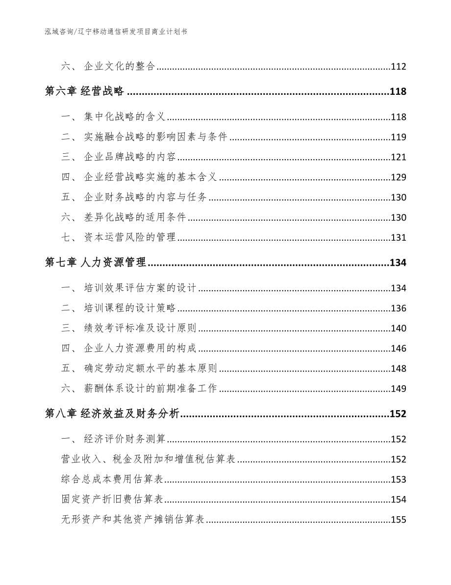 辽宁移动通信研发项目商业计划书_第5页