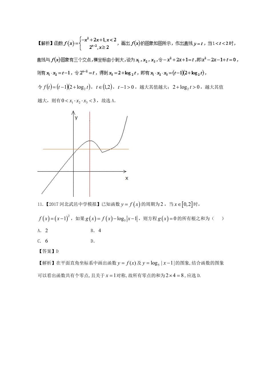 浙江版2018年高考数学一轮复习专题2.8函数与方程测_第5页