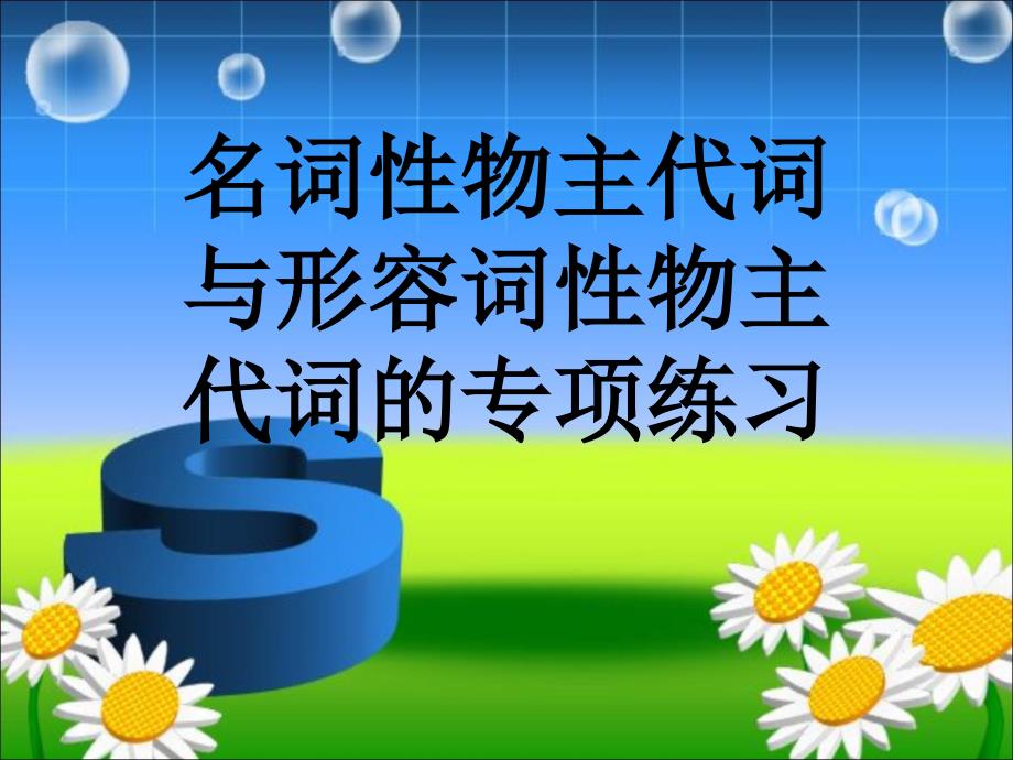 形容词性物主代词和名词性物主代词区分专项练习ppt课件.ppt_第1页