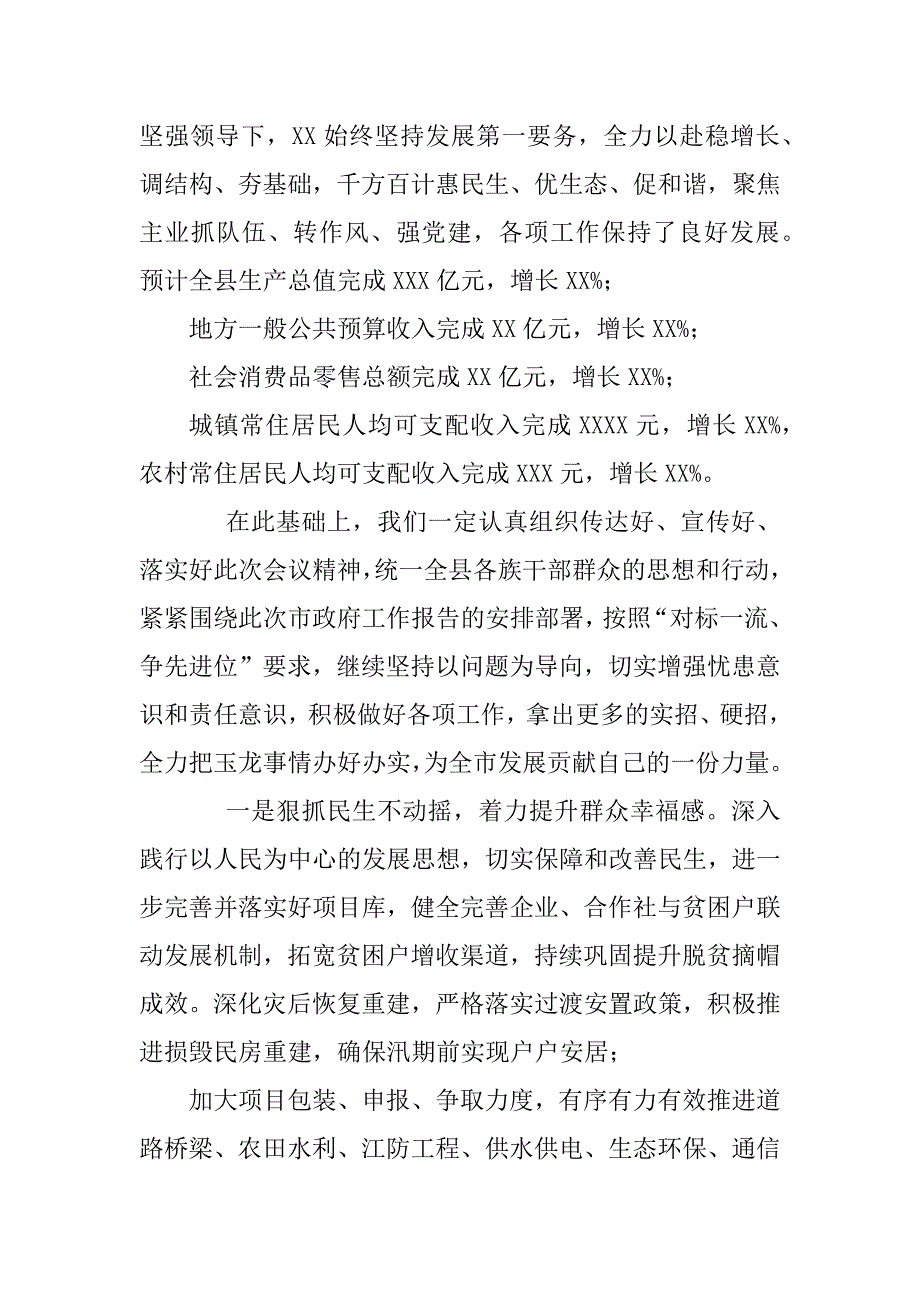 2023年审议市人民政府工作报告发言提纲_第3页