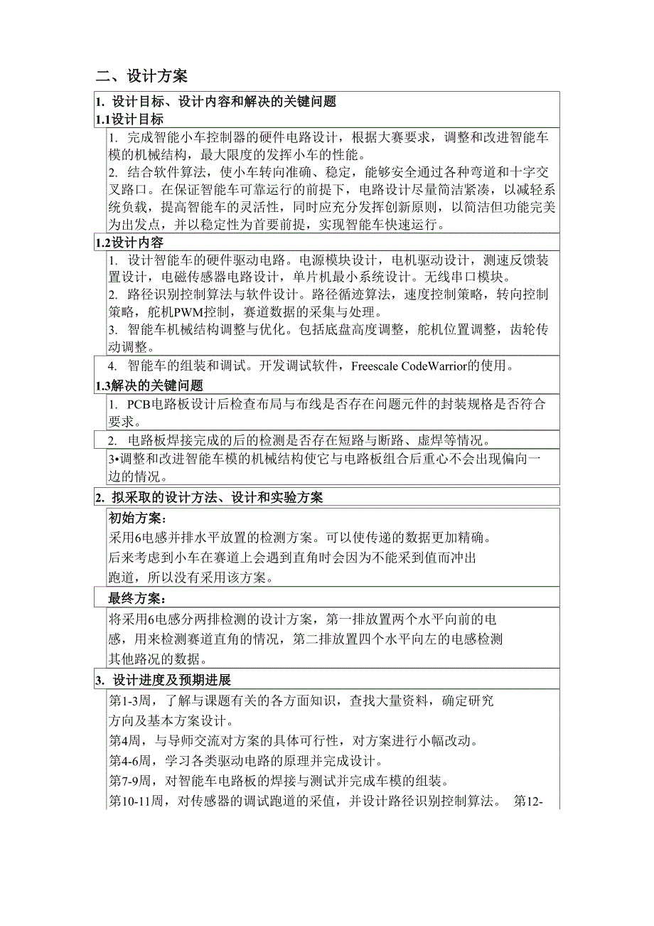 电磁智能车毕业设计开题报告_第4页