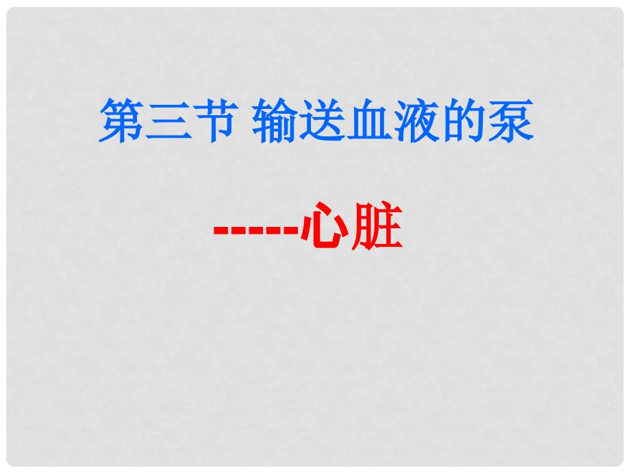 山东省济宁市任城区石桥中学八年级生物上册 第四章 第三节《输送血液的泵》课件 鲁科版_第2页