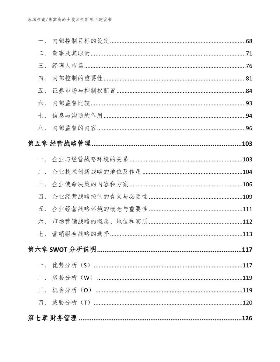 来宾高岭土技术创新项目建议书【参考模板】_第5页