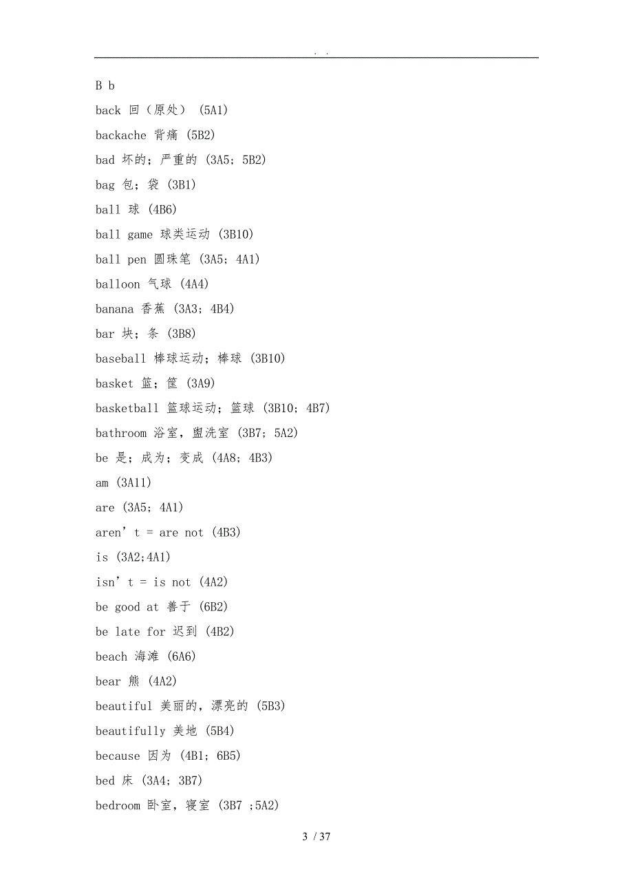 江苏译林牛津小学英语单词表_第3页